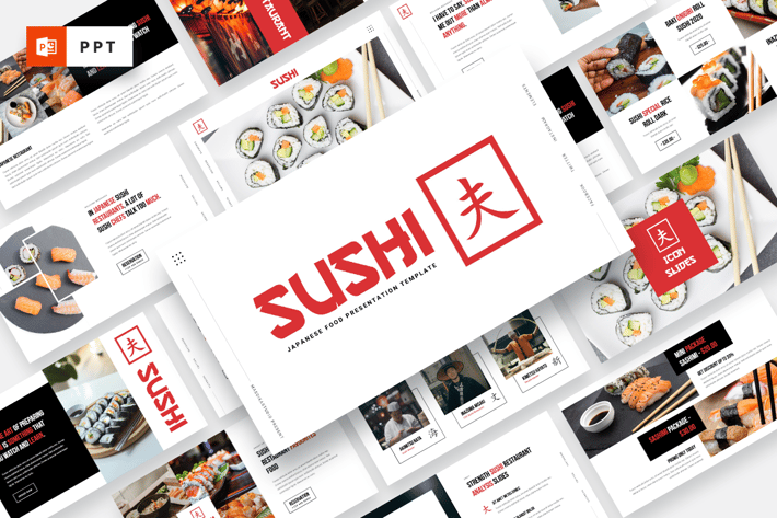 SUSHI - Japanese Food Powerpoint Template