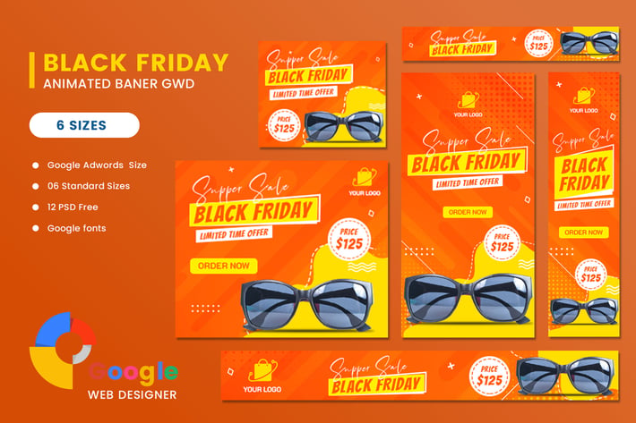 Black Friday Sale Product HTML5 Banner Ads GWD