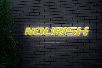Acrylic 3D Sign Backlit Logo Mockup