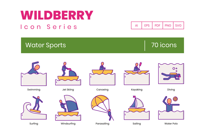 70 Water Sports Icons