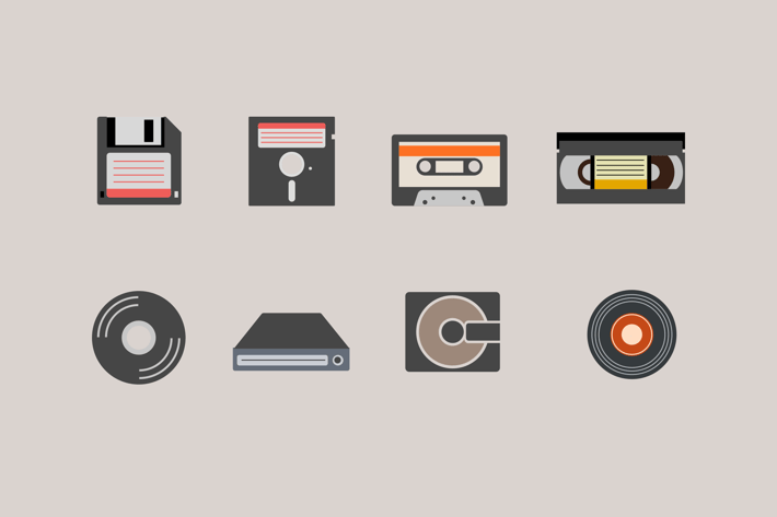 9 Vintage Media Icons