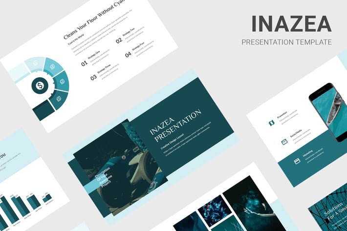 Inazea : Cyan Color Tone Powerpoint