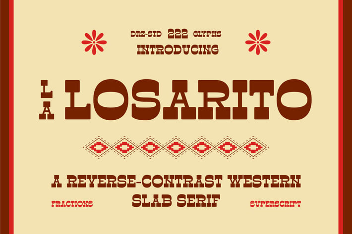 La Losarito – Reverse Contrast Western Font
