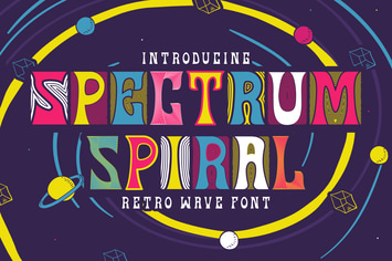 Spectrum Spiral - Retro Wave Font