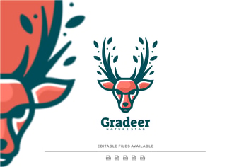 Deer Color Mascot Logo