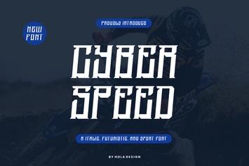 Cyber Speed Futuristic and Sport Font