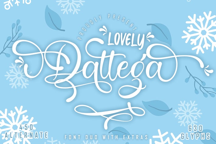 Lovely Dattega - Font duo