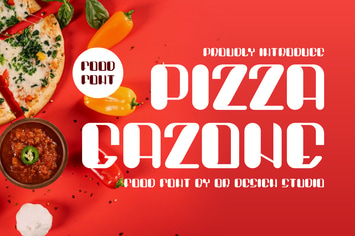Pizza Gazone - Food Font