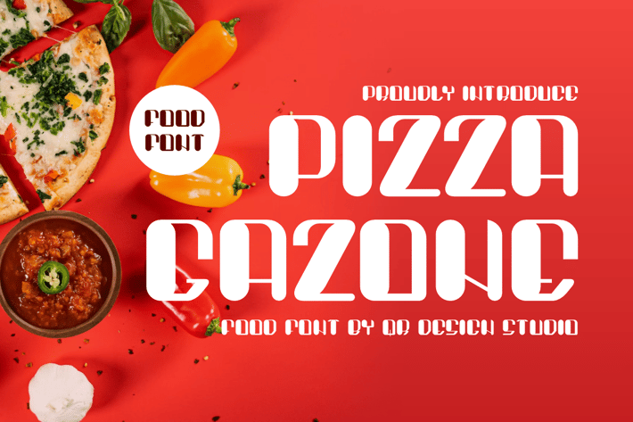 Pizza Gazone - Food Font