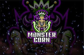 Monster Corn E-Sport and Sport Logo Template