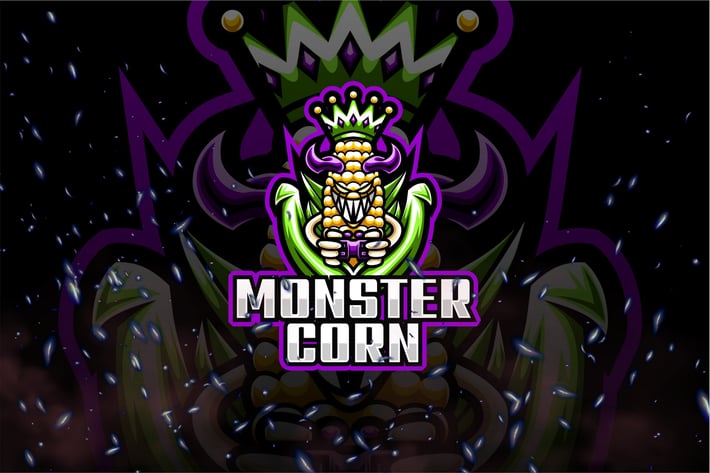 Monster Corn E-Sport and Sport Logo Template