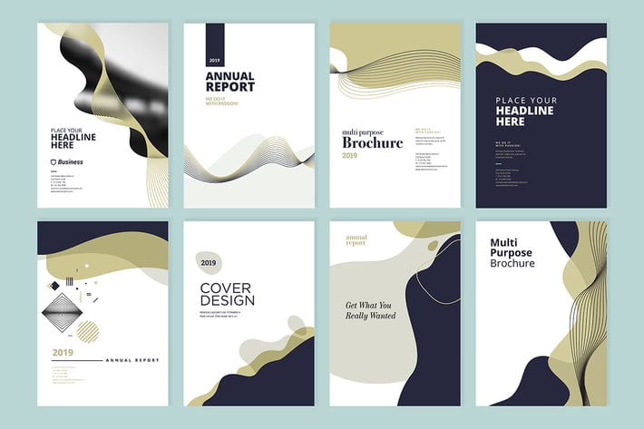 Set of brochure, annual report design templates