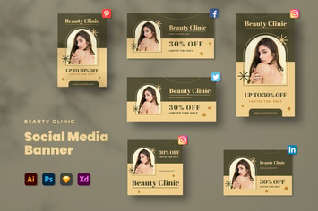 Beauty Clinic Social Media Set