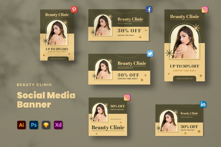 Beauty Clinic Social Media Set