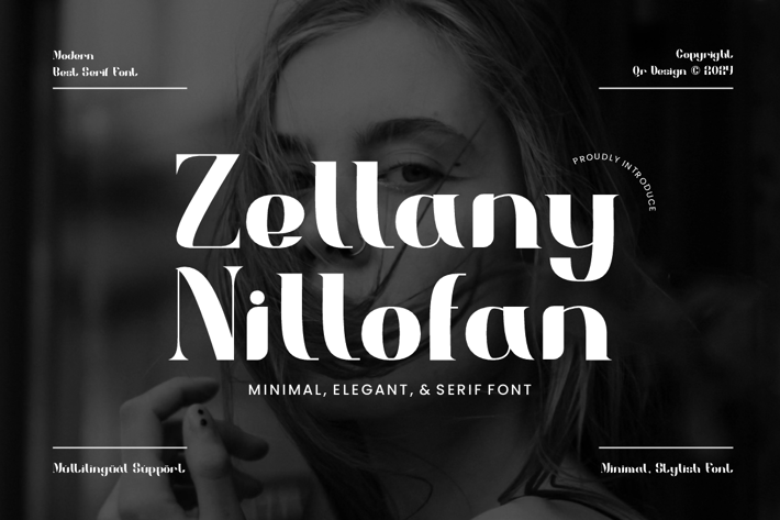 Zellany Nillofan - Minimal & Elegant Font