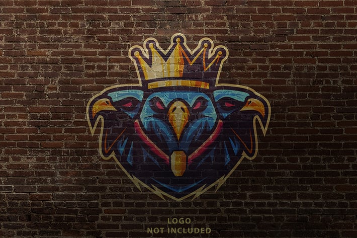 Esport logo grafitty mockup