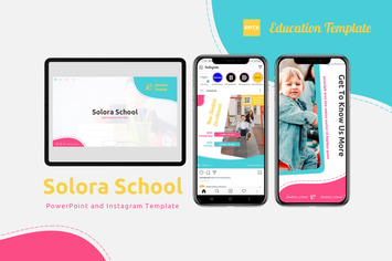 Solora School - Powerpoint & Instagram Template