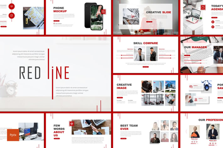 Redline - Creative Powerpoint Template