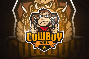 Cowboy Monkey - Mascot & Esport Logo