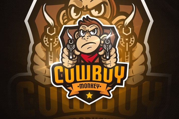 Cowboy Monkey - Mascot & Esport Logo