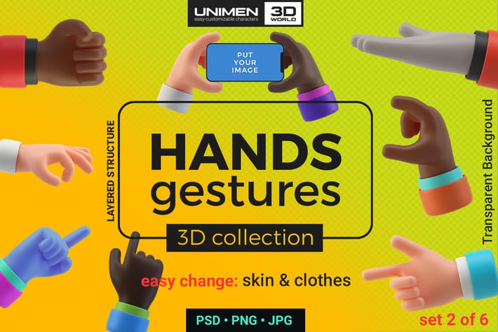 Hands Gestures 3D