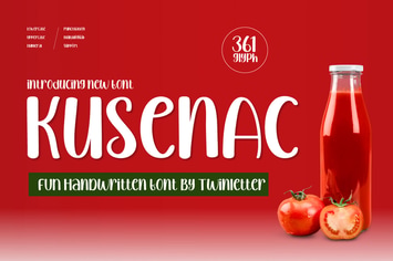 Kusenac - Handwritten Display Font