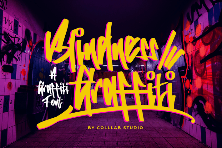 Blindness Graffiti - An Urban Font