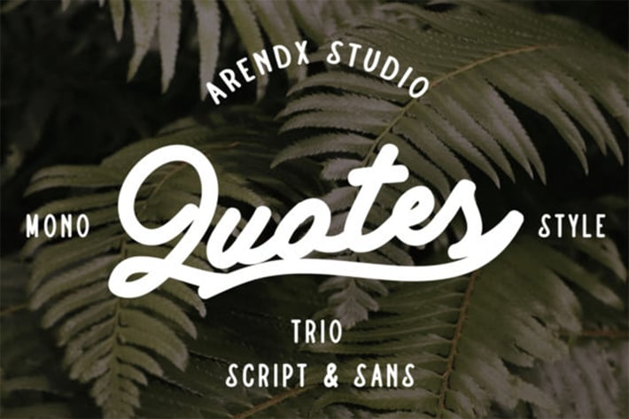 Quotes - Script And Sans Font