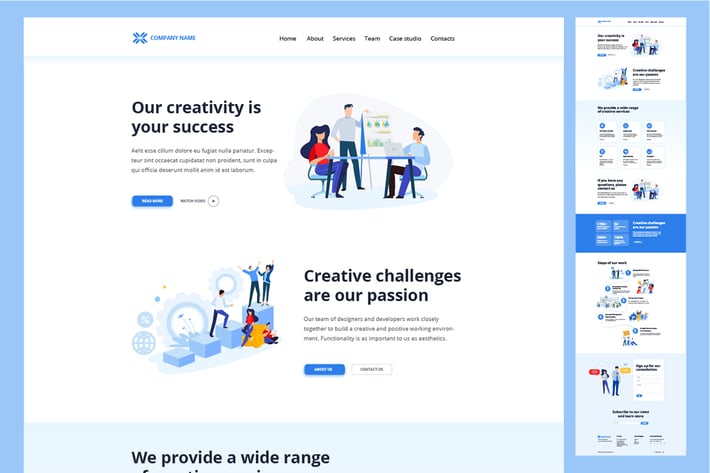 One Page Website Design Template