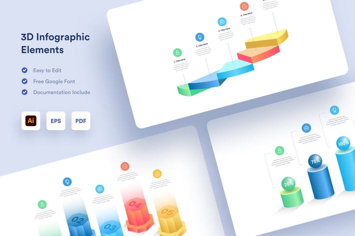 3D Business Infographic
