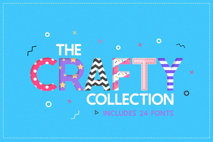 The Crafty Font Collection (24 Fonts)