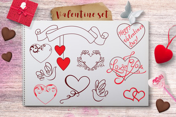 Valentine's Day Design Elements