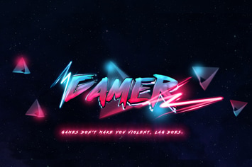 Gaming Text Effect 1st