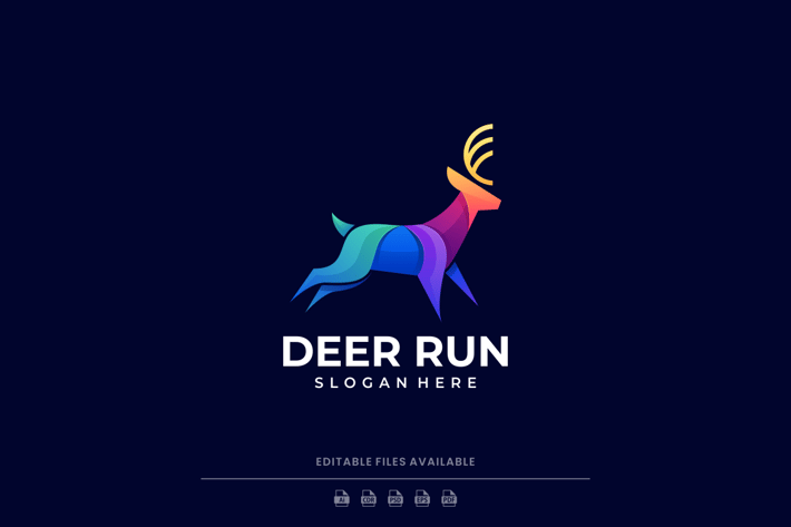 Deer Gradient Colorful Logo