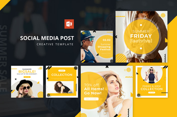 Summer Sale Instagram Feed Powerpoint Template
