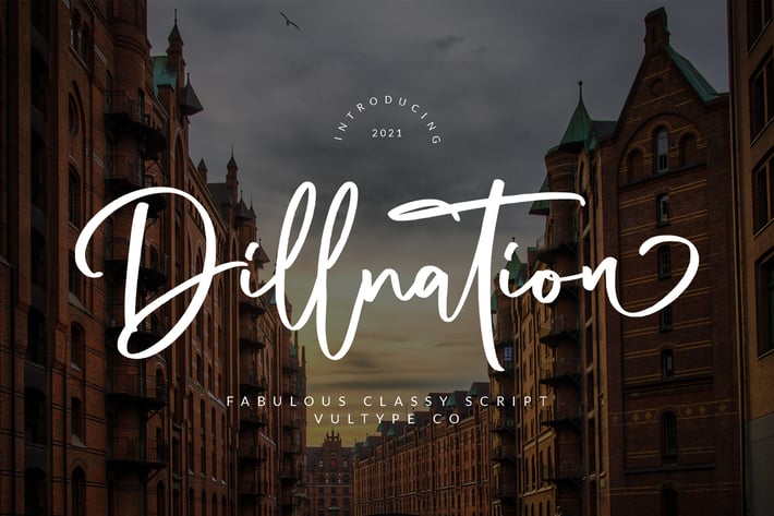 Dillnation - Elegant Signature Font