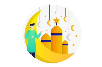 Islamic Flat Illustration