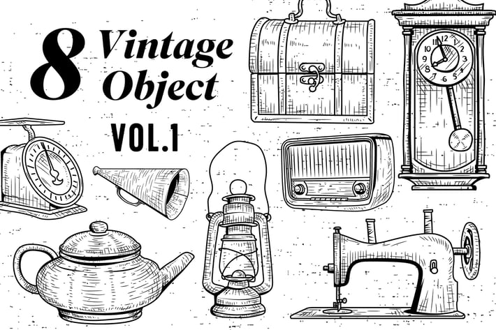 8 Vintage Object - Vol.1