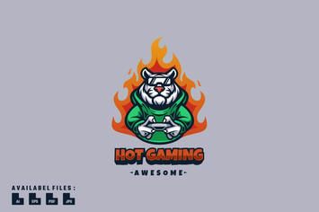 Hot Gaming Logo Mascot
