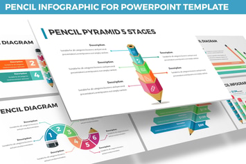 Pencil Infographic for Powerpoint Template