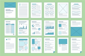 Set of business A4 documentation templates