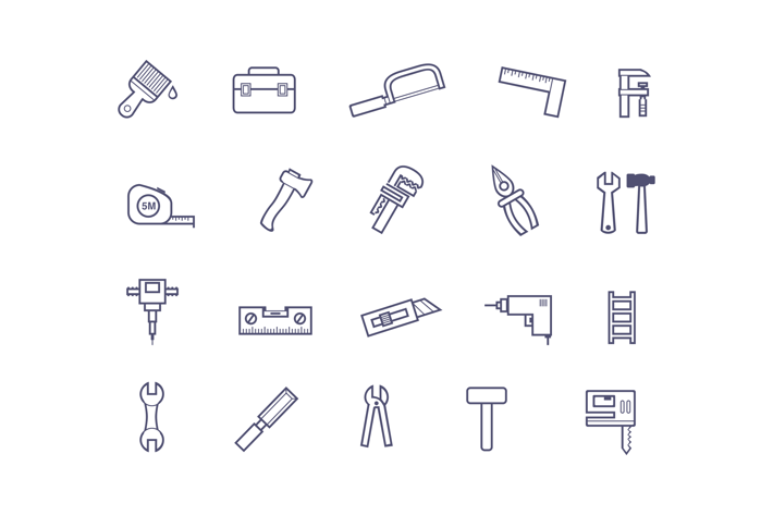 20 Tools and Hardware Icons