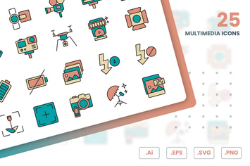 Multimedia Icons Set