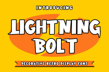 Lightning Bolt - Decorative Retro Display Font