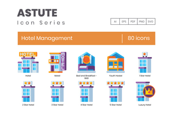 80 Hotel Management Icons