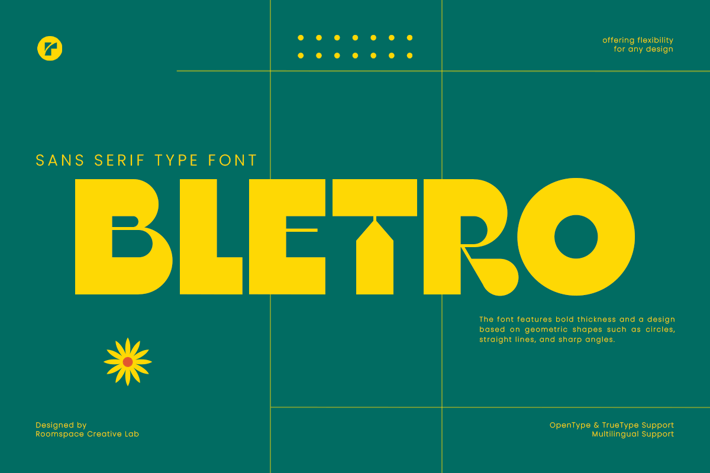 Bletro - Bold Geometric Modern Stylish