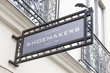 Outdoor Hanging Logo Sign Mockup #2