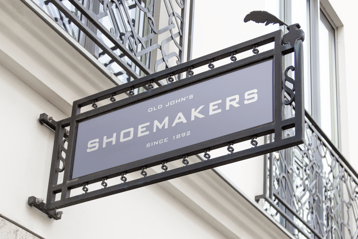 Outdoor Hanging Logo Sign Mockup #2