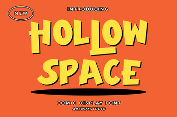 Hollow Space - Comic Display Font