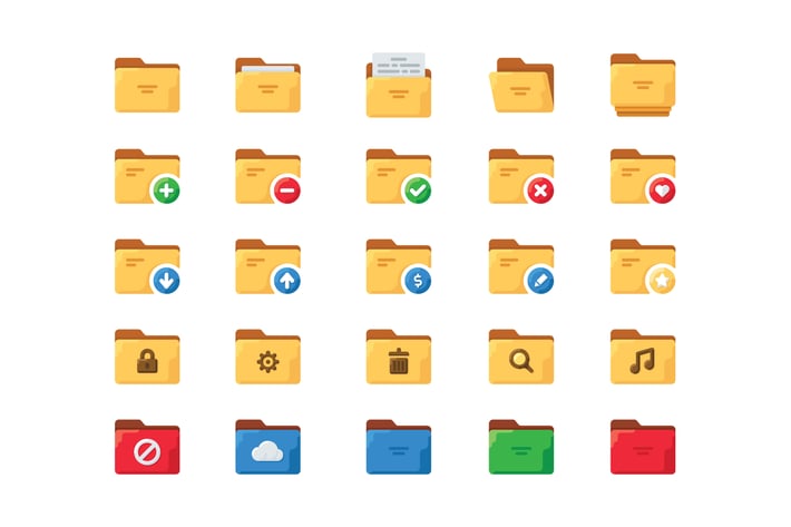 25 Folder icons